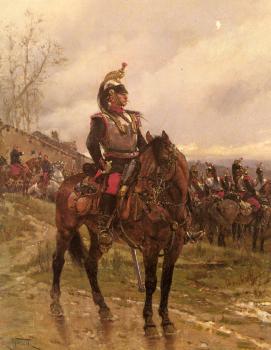 Alphonse-Marie-Adolphe De Neuville : The Hussars
